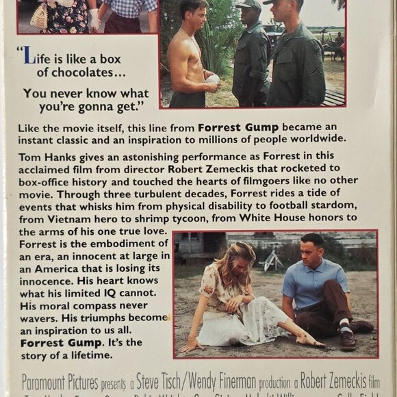 Tom Hanks Is Forrest Gump VHS Tape 1994 Paramount Pictures Drama PG-13 - Picture 3 of 12